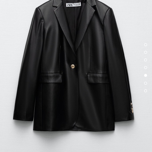Zara faux leather blazer blogger’s fav size Large - Picture 10 of 16